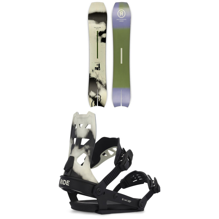 Ride MTNpig Snowboard + A-8 Snowboard Bindings 2023