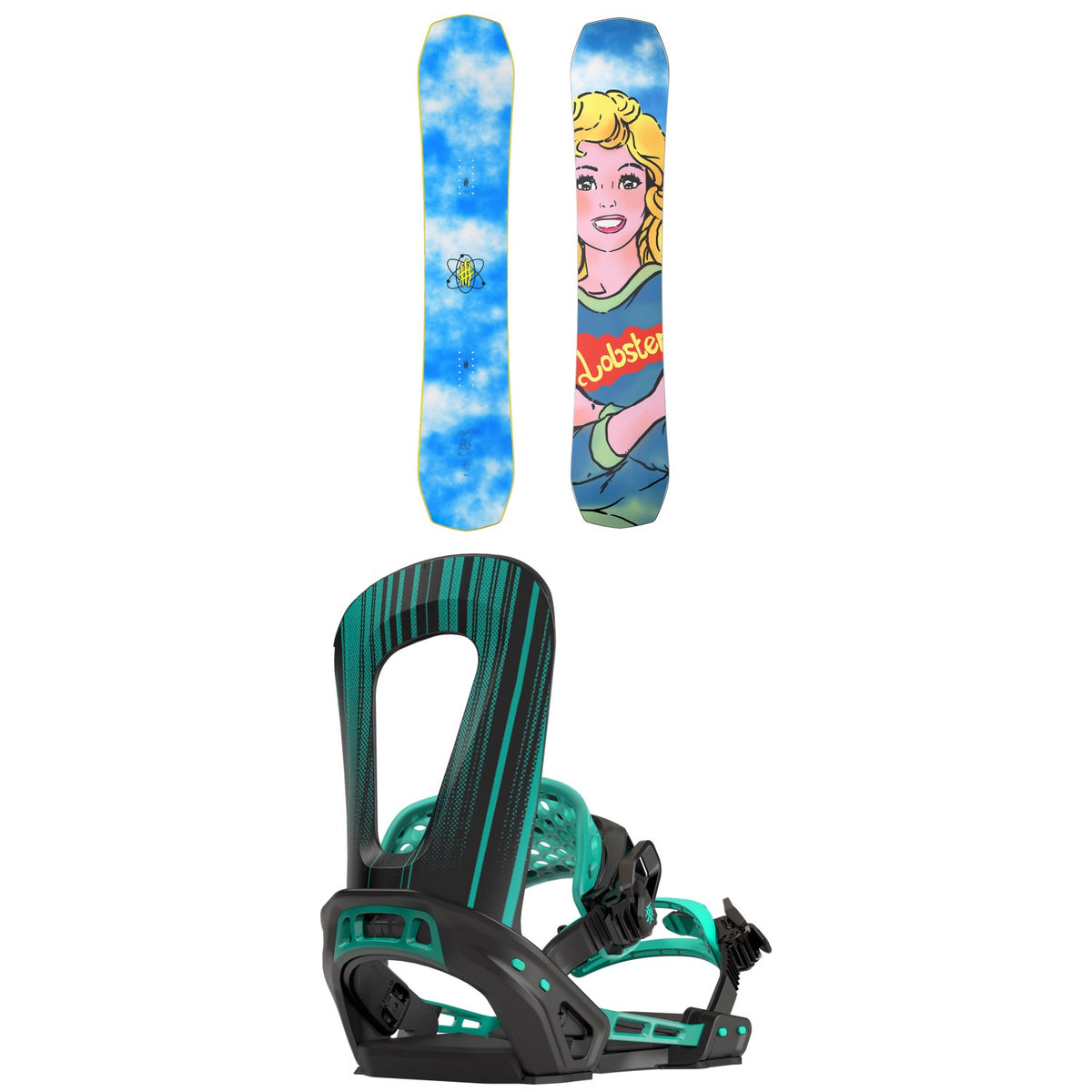 Lobster Shifter Snowboard + Eiki Pro Snowboard Bindings 2023