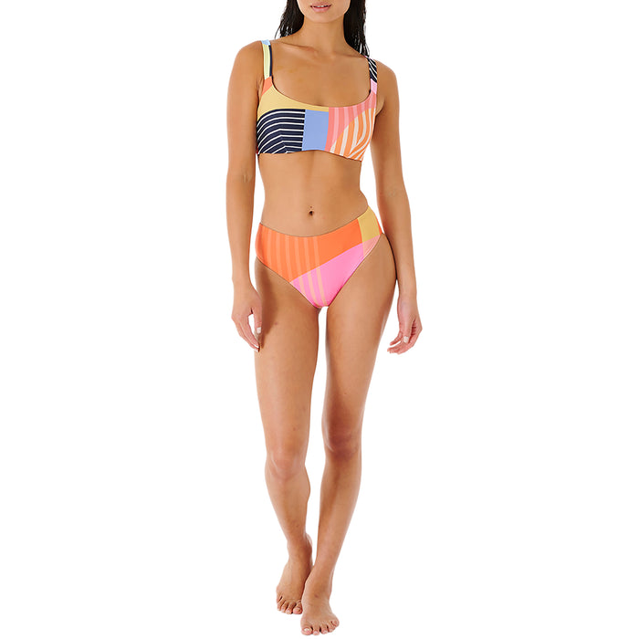 Rip Curl Day Break Mid Rise Good Bikini Bottoms - Women's Multico