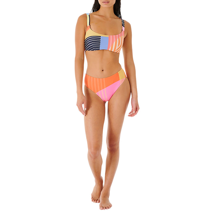 Rip Curl Day Break Mid Rise Good Bikini Bottoms - Women's Multico