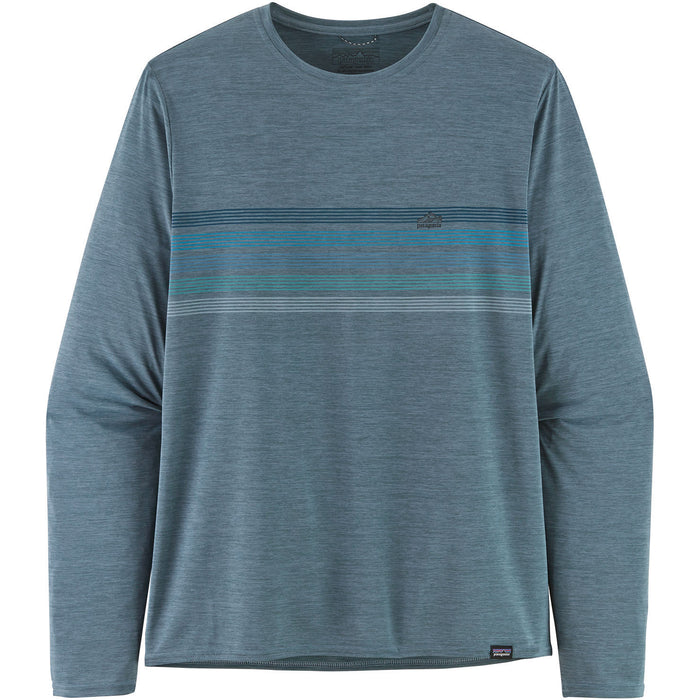 Patagonia Cap Cool Daily Graphic Long-Sleeve T-Shirt - Men's Line Logo Ridge Stripe: Light Plume Grey X-Dye