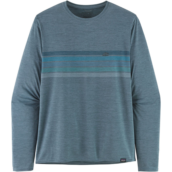 Patagonia Cap Cool Daily Graphic Long-Sleeve T-Shirt - Men's Line Logo Ridge Stripe: Light Plume Grey X-Dye
