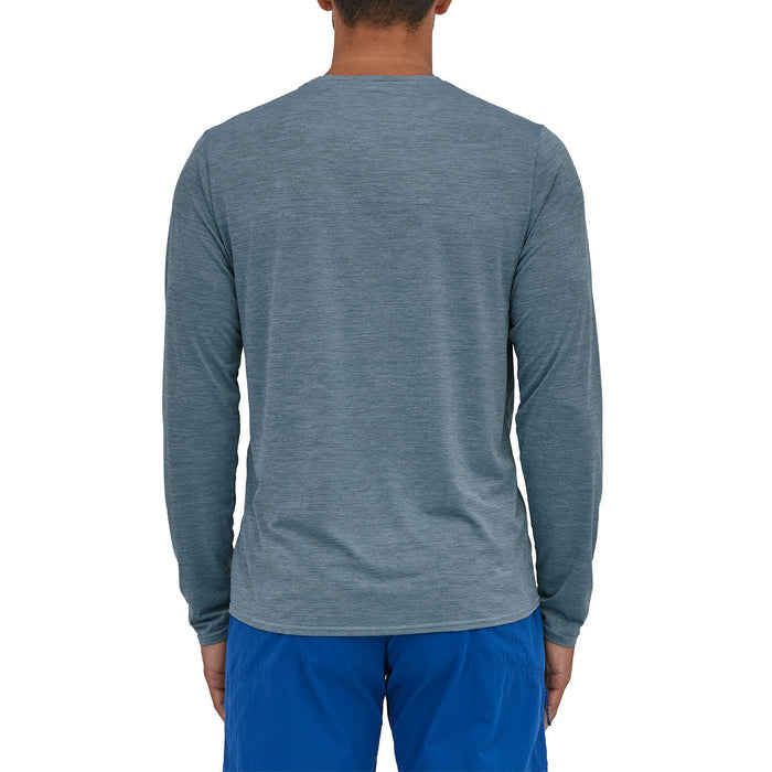 Patagonia Cap Cool Daily Graphic Long-Sleeve T-Shirt - Men's Line Logo Ridge Stripe: Light Plume Grey X-Dye