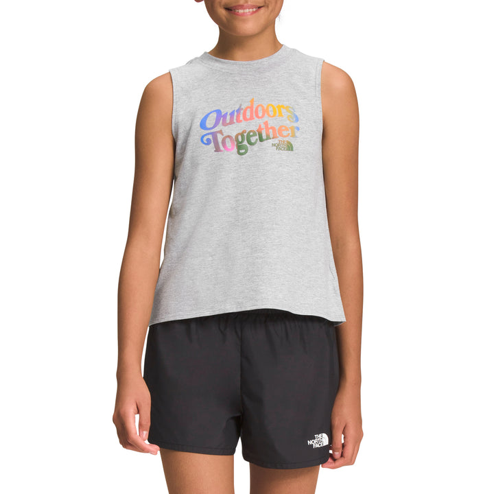 The North Face Tie-Back Tank Top - Girls' TNF Light Grey Heather