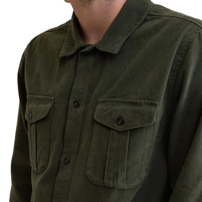Rhythm Worn Path Long-Sleeve Shirt - Men's Kelp