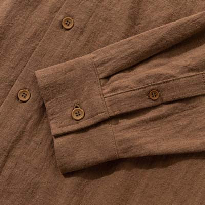 Rhythm Classic Linen Long-Sleeve Shirt - Men's Coffee