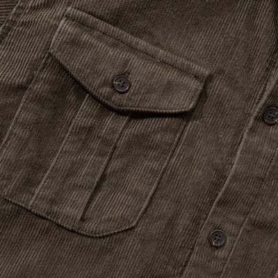 Rhythm Corduroy Long Sleeve Shirt - Men's Olive