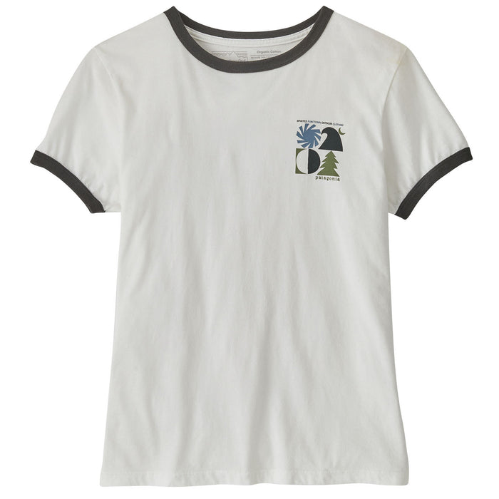 Patagonia Spirited Seasons Organic Ringer T-Shirt - Women's White