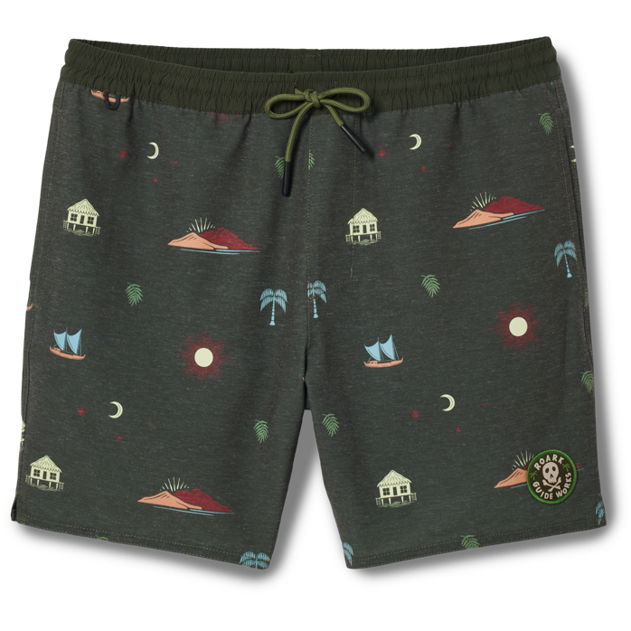Roark Shorey 16" Te Fenua Boardshorts - Men's Dark Military