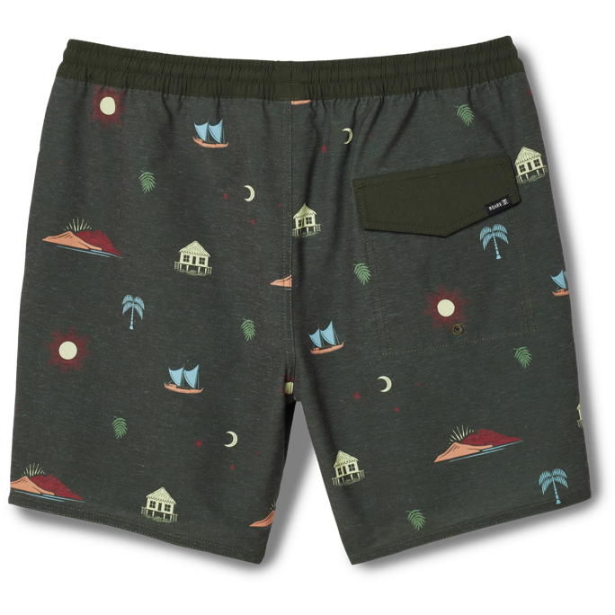 Roark Shorey 16" Te Fenua Boardshorts - Men's Dark Military