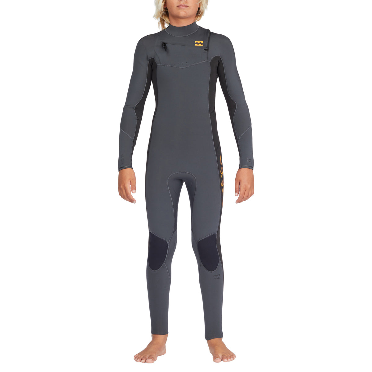 Billabong 3/2 Absolute Chest Zip Wetsuit - Boys' Graphite