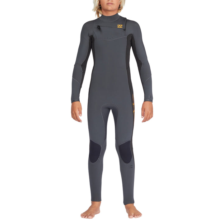 Billabong 3/2 Absolute Chest Zip Wetsuit - Boys' Graphite
