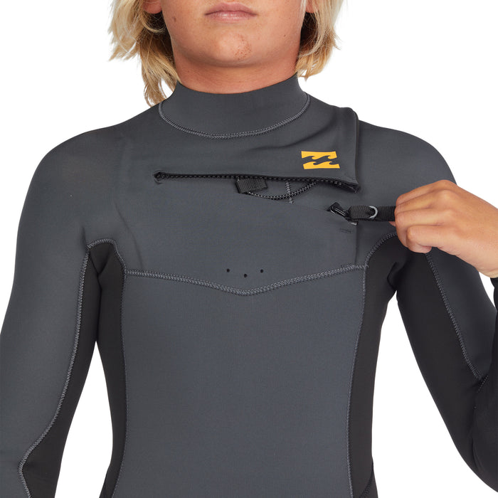 Billabong 3/2 Absolute Chest Zip Wetsuit - Boys' Graphite