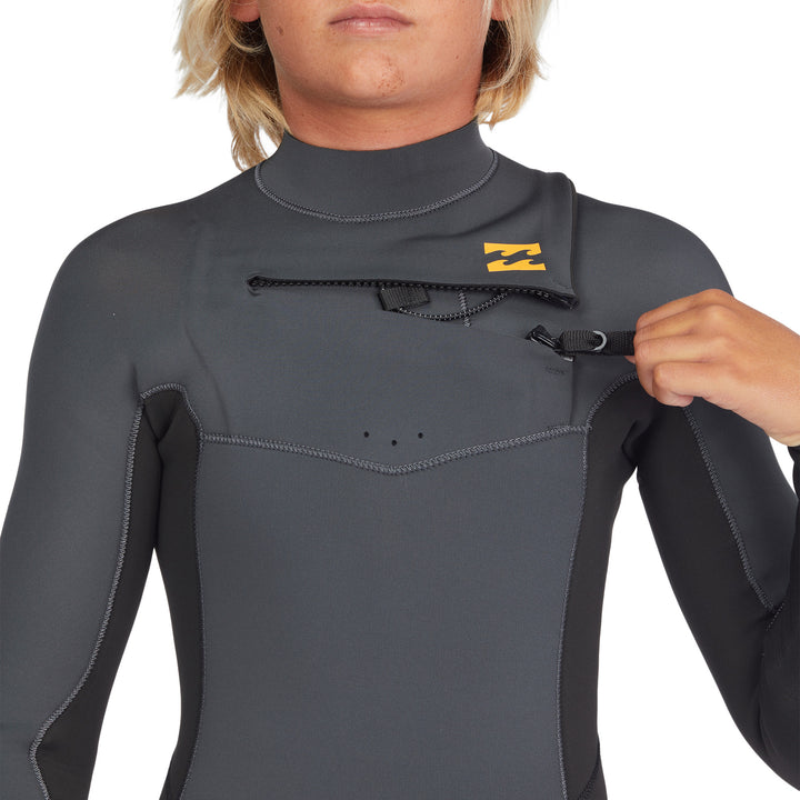 Billabong 3/2 Absolute Chest Zip Wetsuit - Boys' Graphite