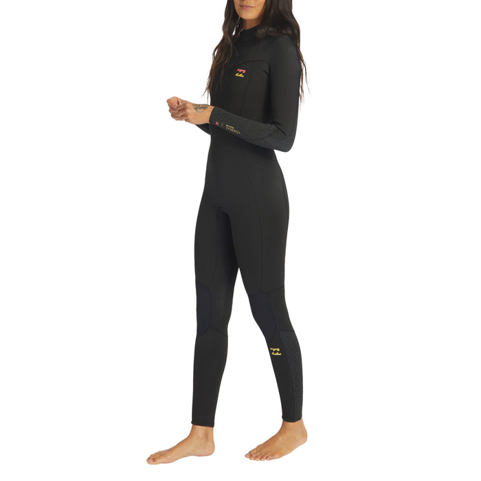 Billabong 3/2 Synergy Back Zip Flatlock Wetsuit - Women's Wild Black