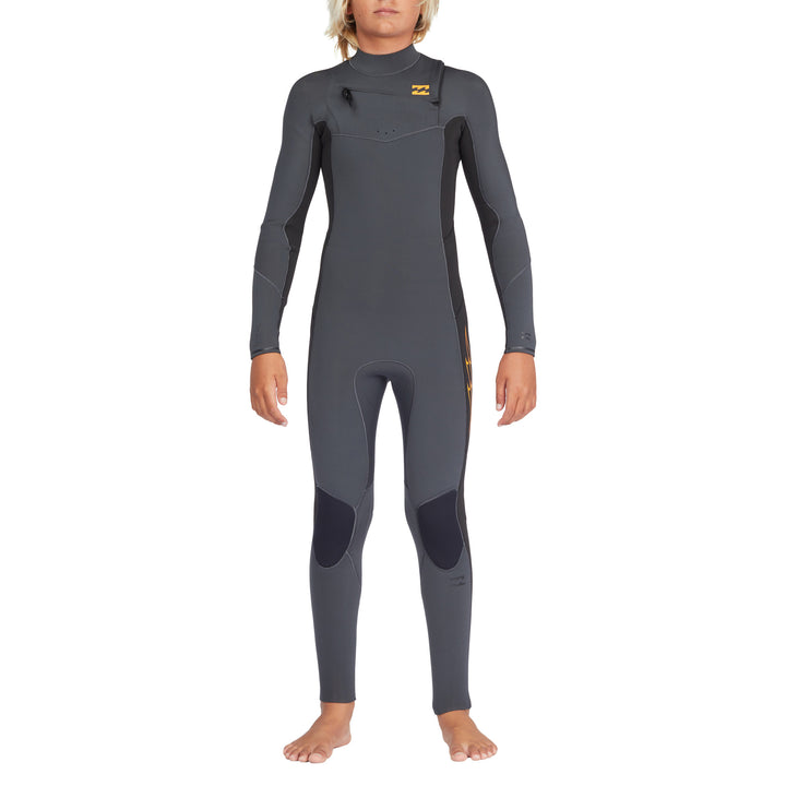 Billabong 4/3 Absolute Chest Zip Wetsuit - Boys' Graphite