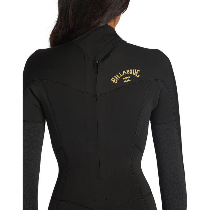 Billabong 3/2 Synergy Back Zip Flatlock Wetsuit - Women's Wild Black