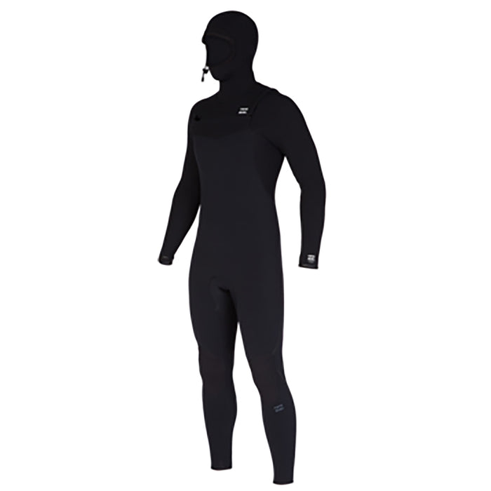 Billabong 4/3 Furnace Comp Chest Zip Hooded Wetsuit Black