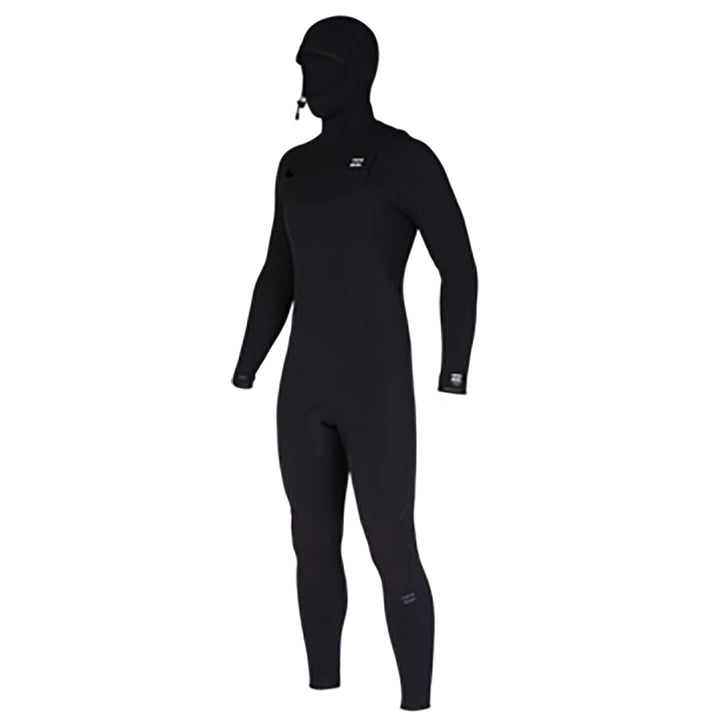 Billabong 4/3 Furnace Comp Chest Zip Hooded Wetsuit Black