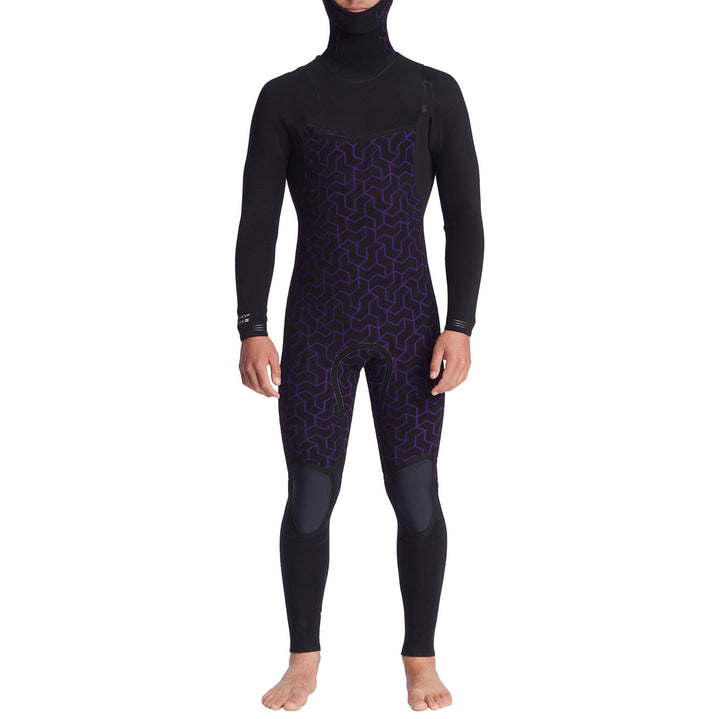 Billabong 4/3 Furnace Comp Chest Zip Hooded Wetsuit Black