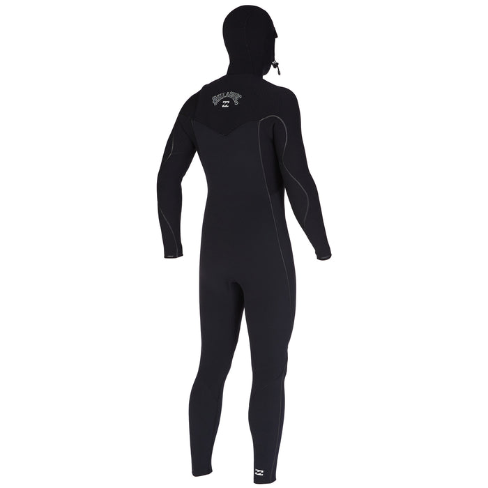 Billabong 4/3 Furnace Comp Chest Zip Hooded Wetsuit Black