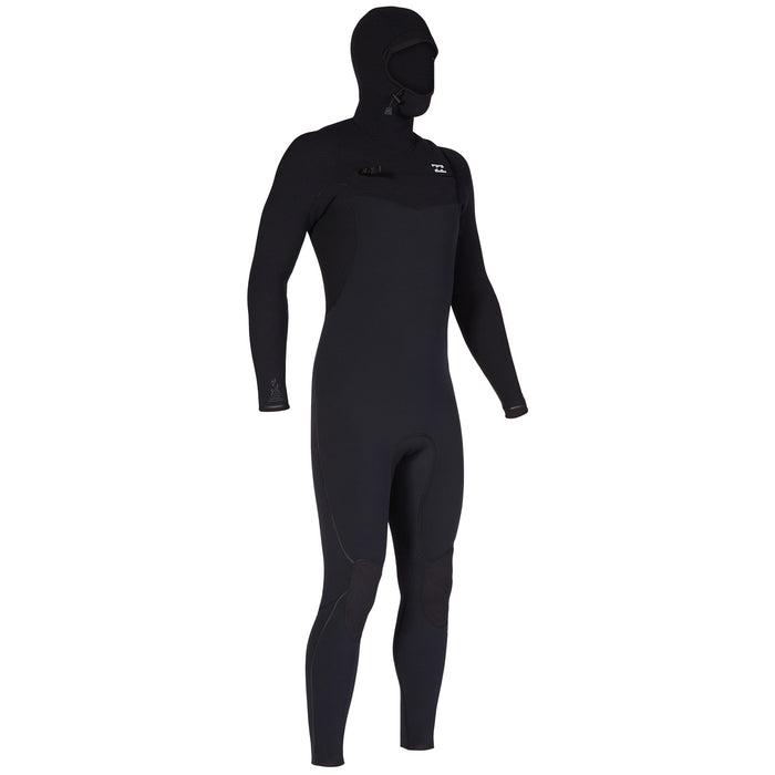 Billabong 4/3 Furnace Comp Chest Zip Hooded Wetsuit Black