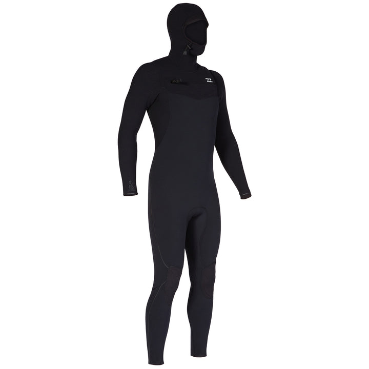 Billabong 4/3 Furnace Comp Chest Zip Hooded Wetsuit Black