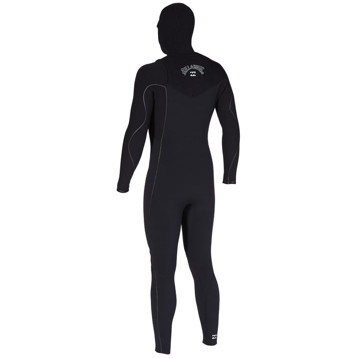 Billabong 4/3 Furnace Comp Chest Zip Hooded Wetsuit Black