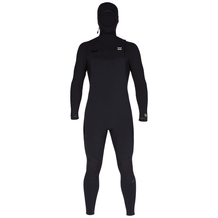 Billabong 4/3 Furnace Comp Chest Zip Hooded Wetsuit Black