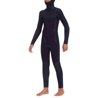 Billabong 5/4 Absolute Chest Zip Hooded Wetsuit - Boys' Military