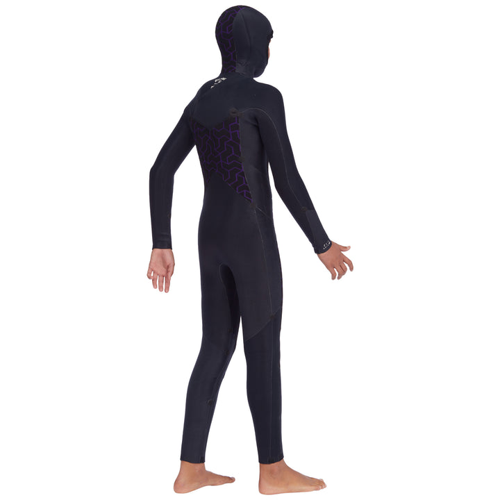 Billabong 5/4 Absolute Chest Zip Hooded Wetsuit - Boys' Military