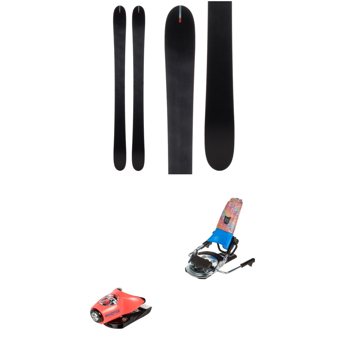 Season Pass Skis + Look x evo Pivot 15 Ski Bindings 2023