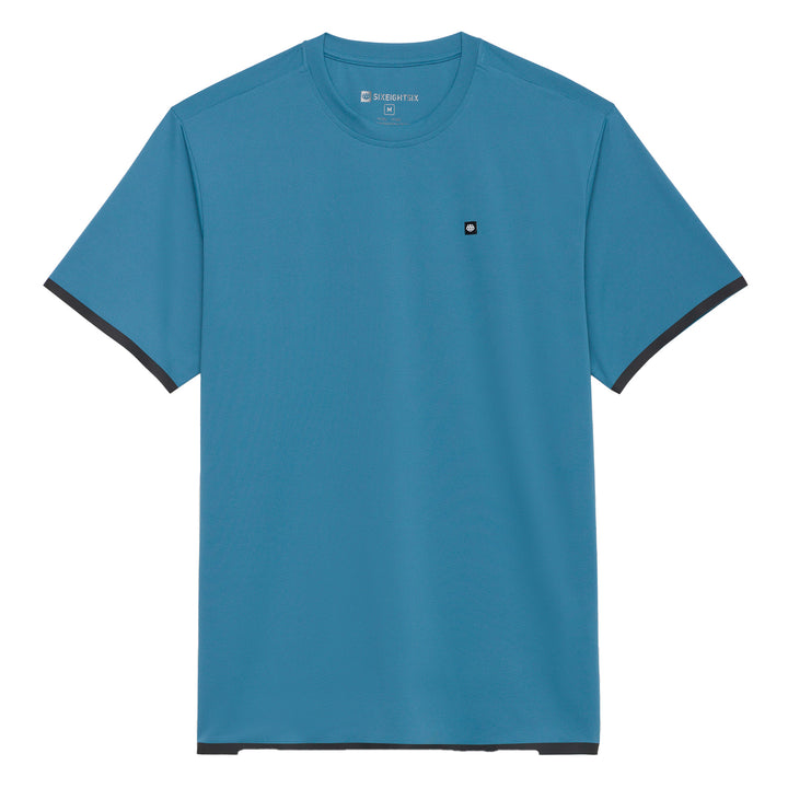 686 Let's Go Tech T-Shirt - Men's Blue Ash