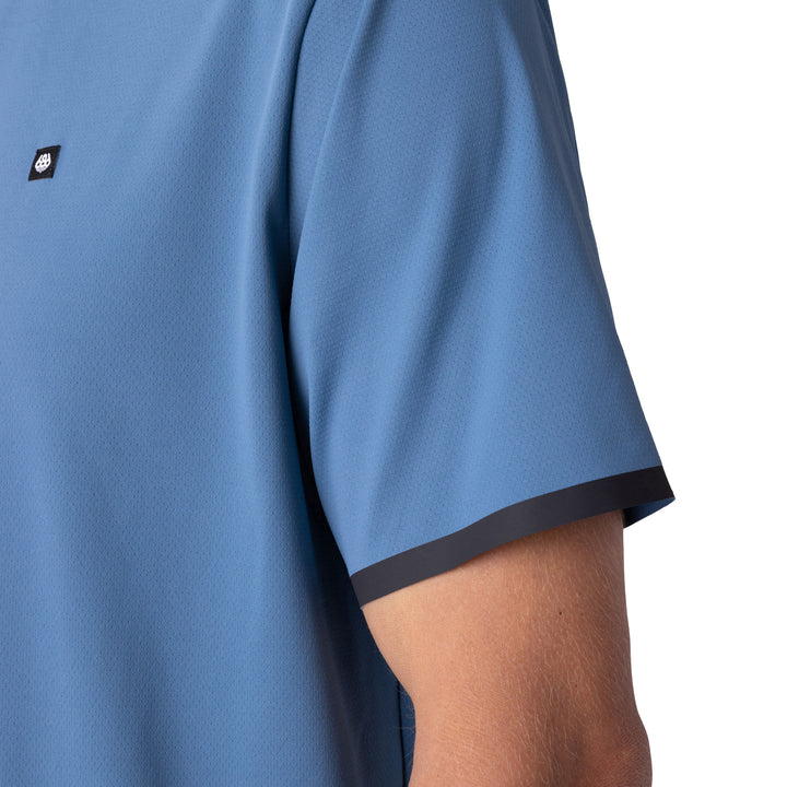 686 Let's Go Tech T-Shirt - Men's Blue Ash