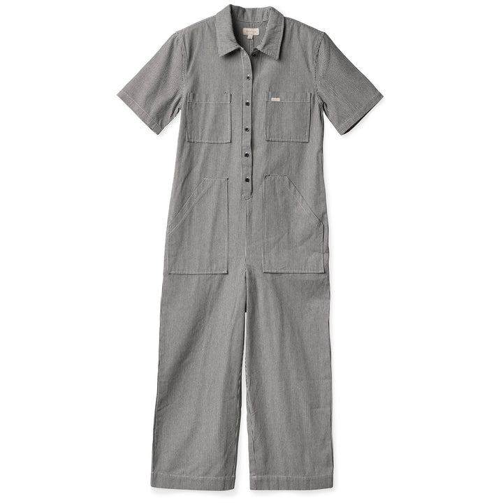 Brixton Sorrento Short-Sleeve Coverall - Women's Black/Off White