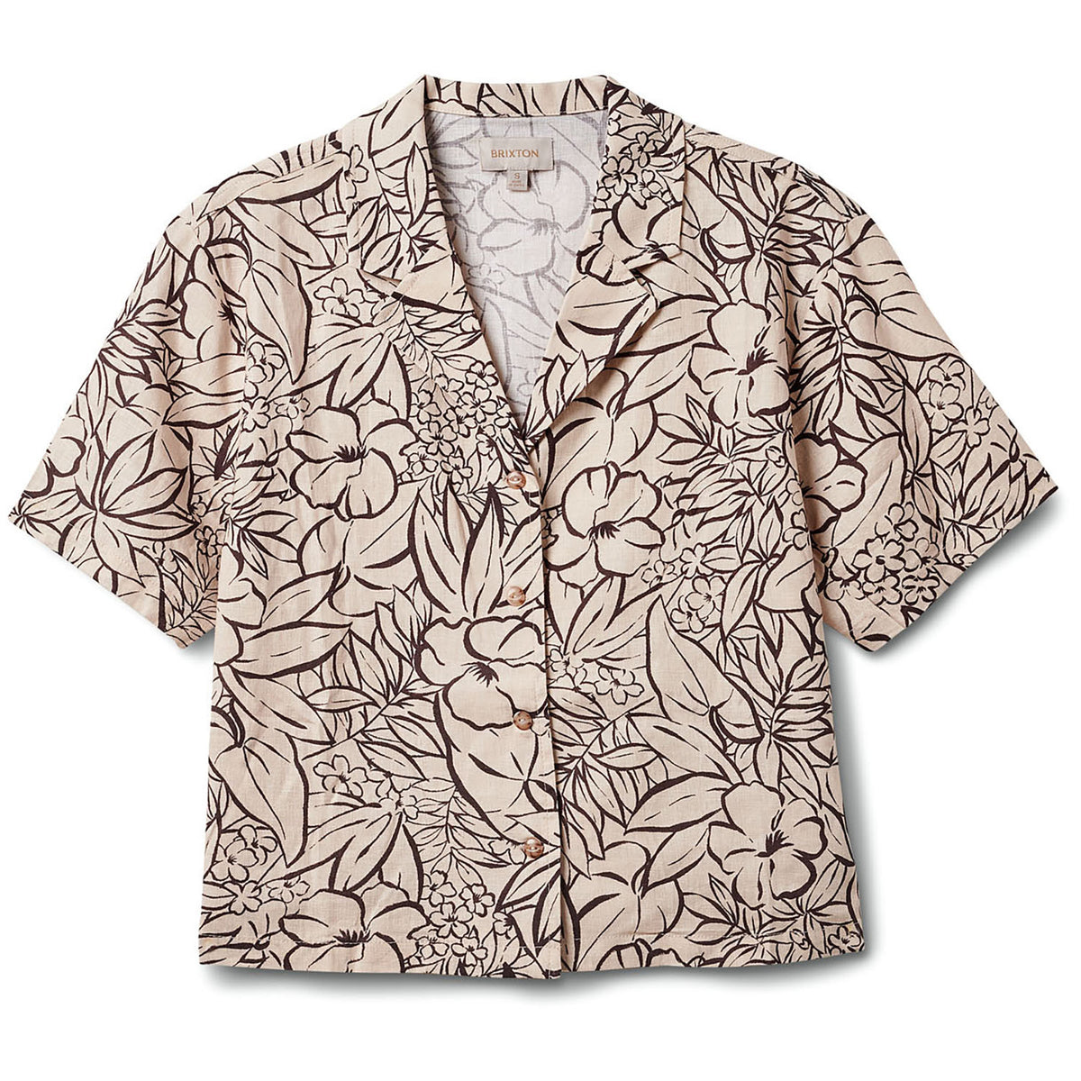 Brixton Indo Linen Short-Sleeve Shirt - Women's WhiteCap
