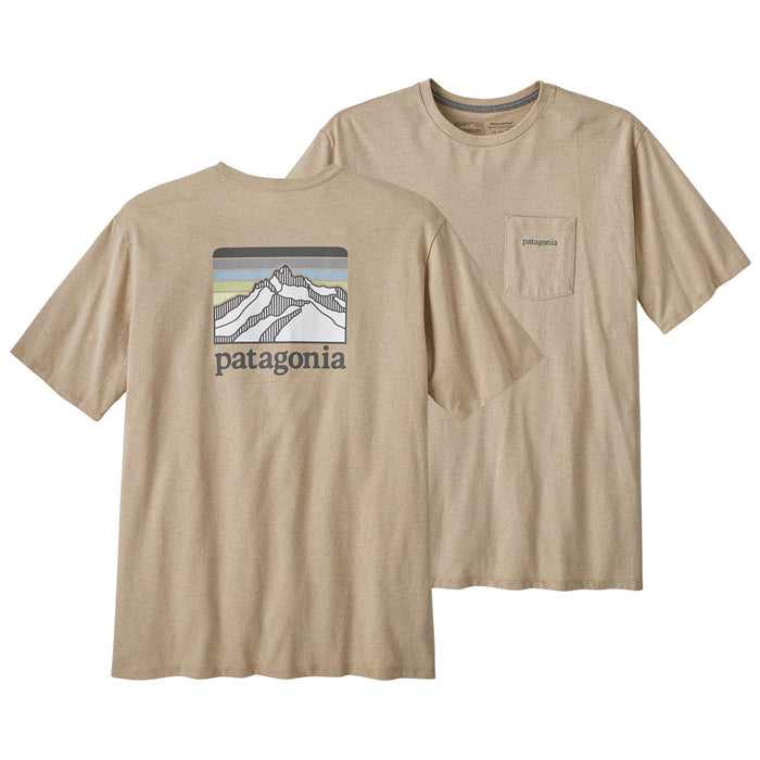 Patagonia Line Logo Ridge Pocket Responsibili-Tee T-Shirt - Men's Oar Tan