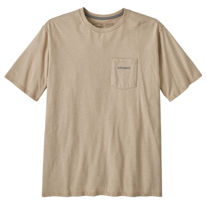 Patagonia Line Logo Ridge Pocket Responsibili-Tee T-Shirt - Men's Oar Tan