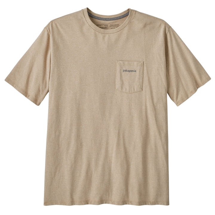 Patagonia Line Logo Ridge Pocket Responsibili-Tee T-Shirt - Men's Oar Tan