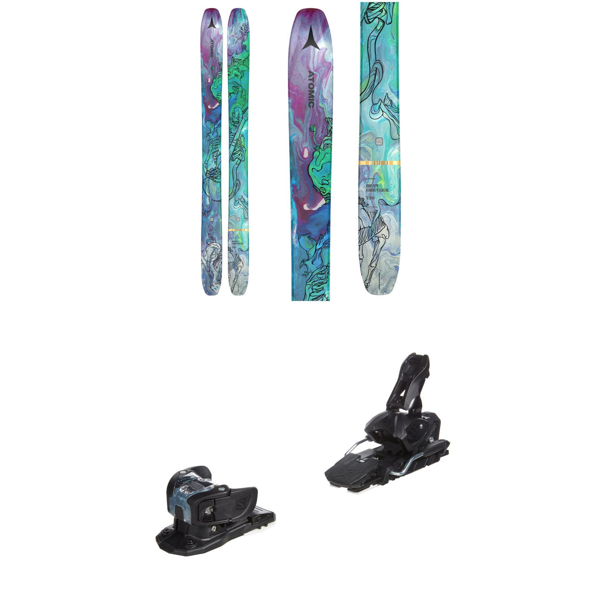 Atomic Bent Chetler 120 Skis + Salomon Warden MNC 13 Ski Bindings