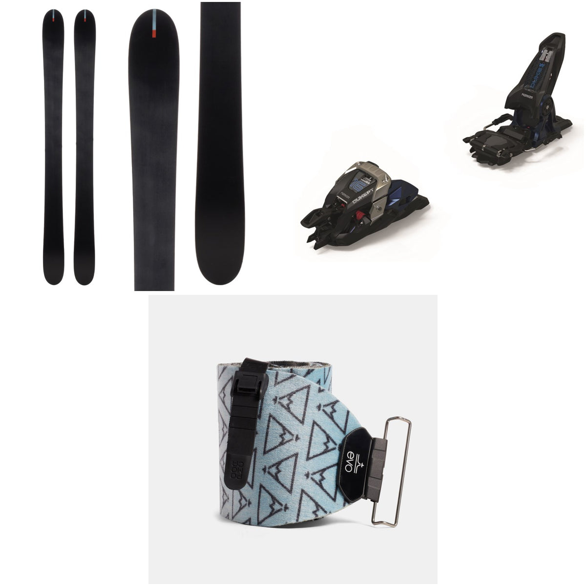 Season Pass Skis + Marker Duke PT 16 Alpine Touring Ski Bindings + evo x Pomoca Pro Glide Climbing Skins 2023