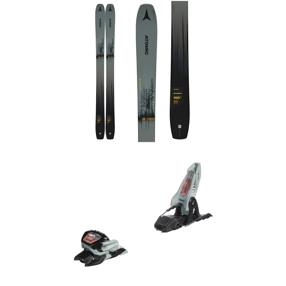 Atomic Maverick 100 Ti Skis + Marker Griffon 13 ID Ski Bindings