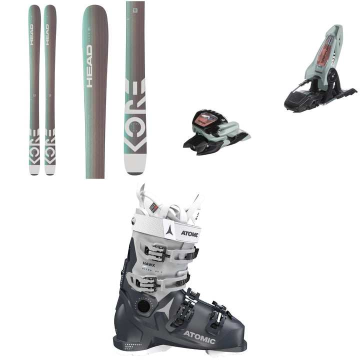 Head Kore 91 Skis - Women's + Marker Griffon 13 ID Ski Bindings + Atomic Hawx Ultra 95 S W GW Ski Boots - Women's 2023