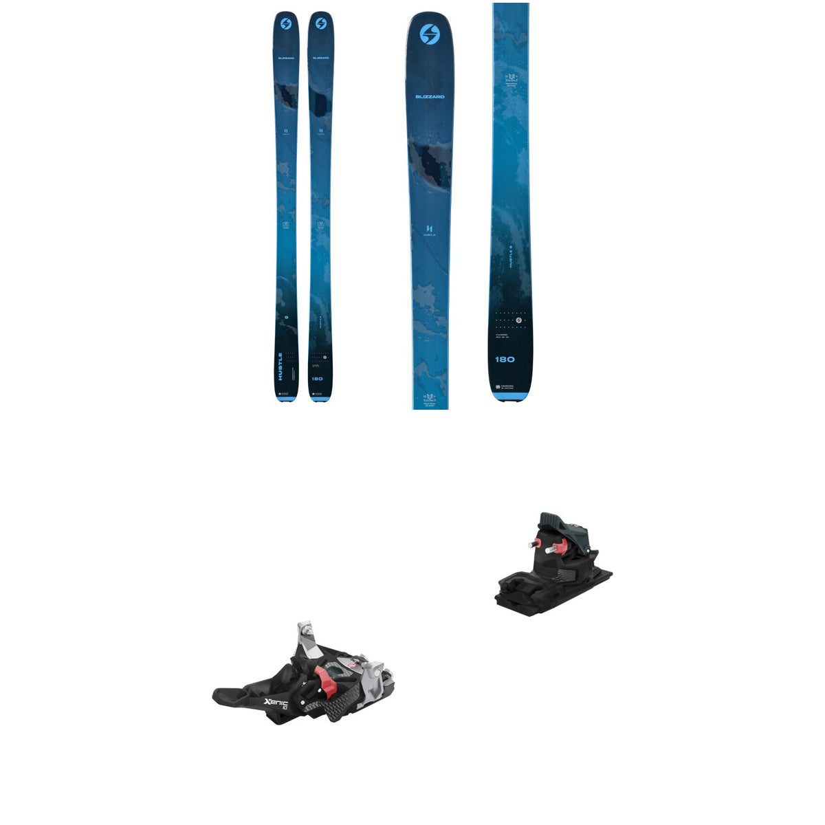 Blizzard Hustle 9 Skis + Fritschi Xenic 10 Alpine Touring Ski Bindings