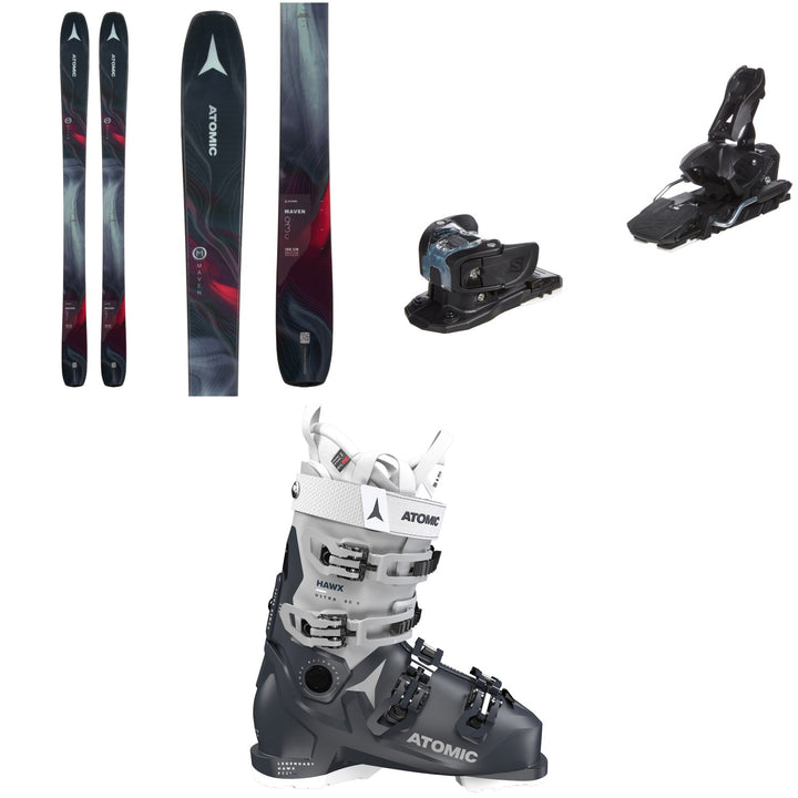 Atomic Maven 93 C Skis + Salomon Warden MNC 13 Ski Bindings + Atomic Hawx Ultra 95 S W GW Ski Boots - Women's