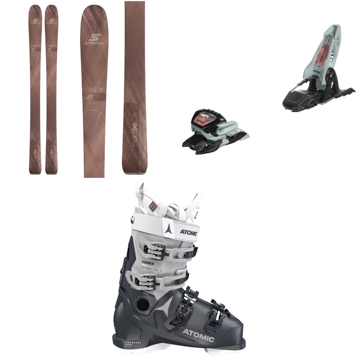 Stöckli Nela 96 Skis + Marker Griffon 13 ID Ski Bindings + Atomic Hawx Ultra 95 S W GW Ski Boots - Women's 2023