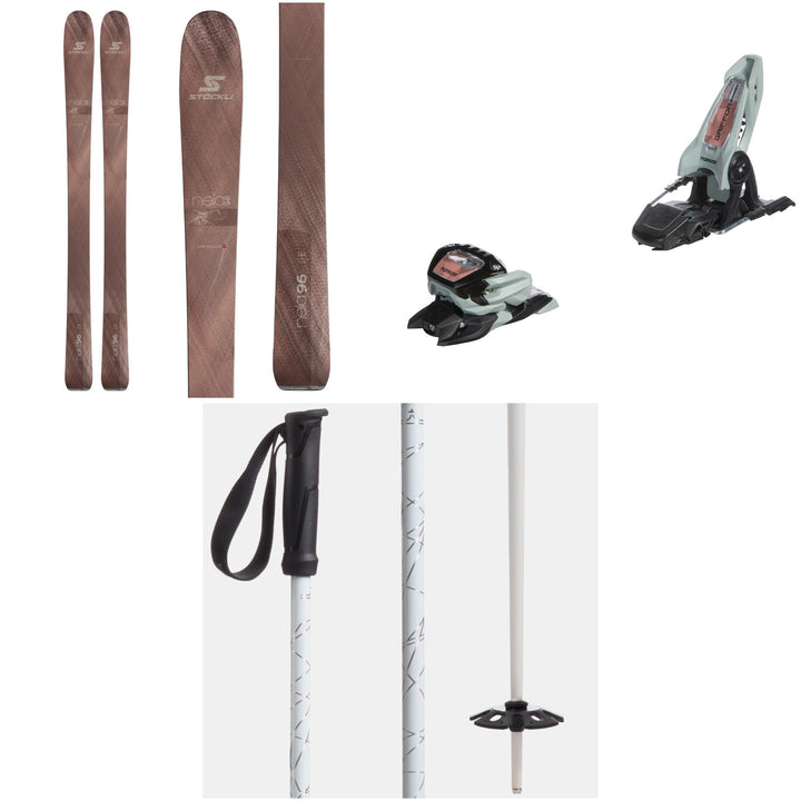 Stöckli Nela 96 Skis - Women's + Marker Griffon 13 ID Ski Bindings + evo Refract Ski Poles 2023