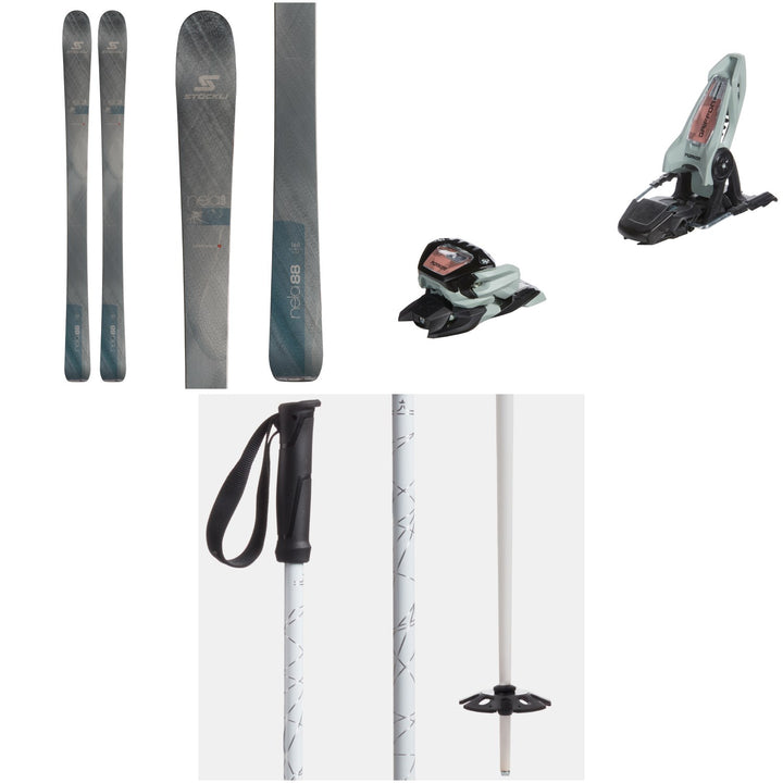 Stöckli Nela 88 Skis - Women's + Marker Griffon 13 ID Ski Bindings + evo Refract Ski Poles 2023
