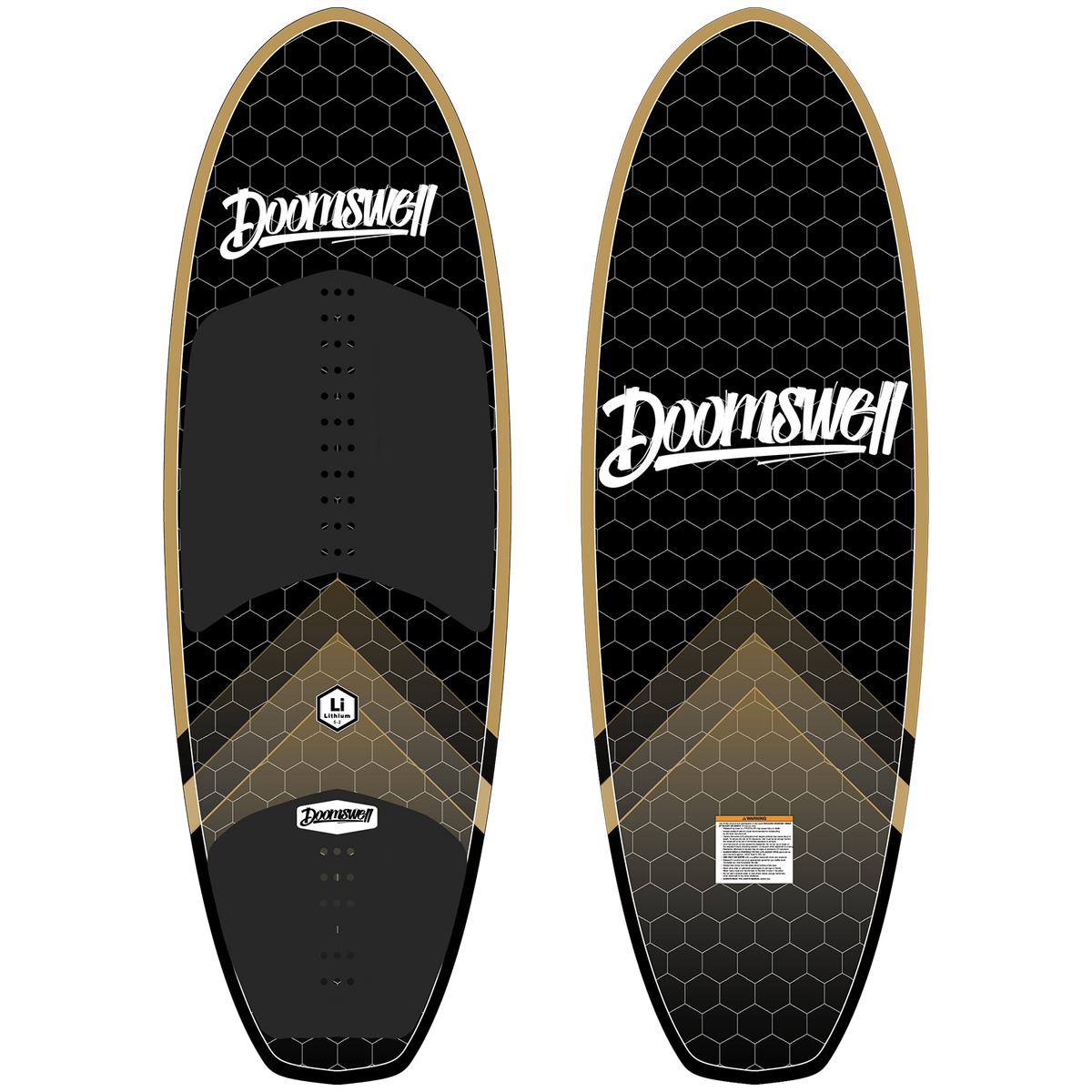 Doomswell Lithium Wakesurf Board 2023 Gold