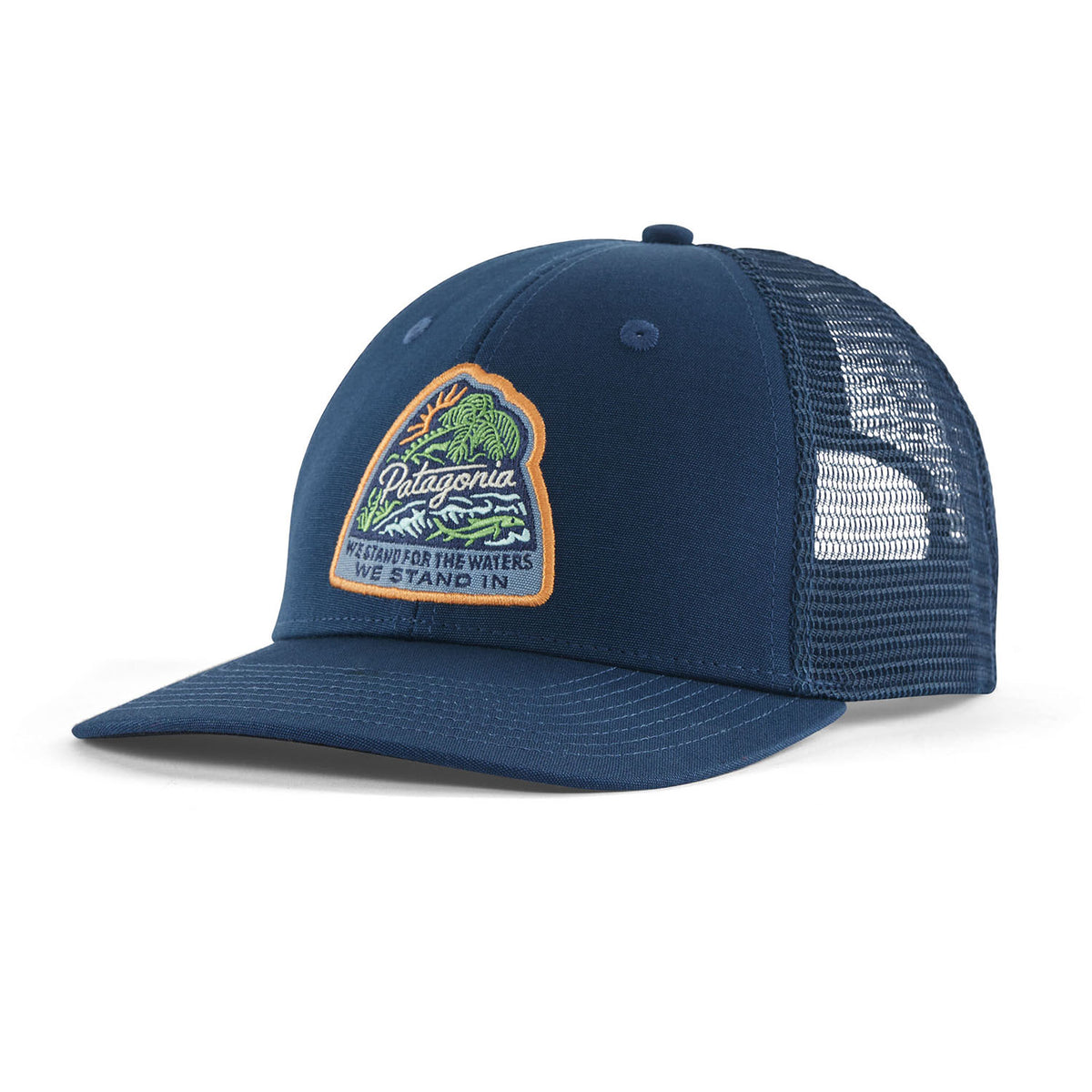 Patagonia Take a Stand Trucker Hat Bayou Badge/Tidepool Blue